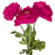 Artículo Ranúnculo artificial como flor individual para un diseño interior atemporal y versátil, 51 cm, 3 piezas