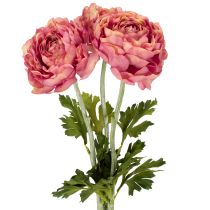 Artículo Ranúnculos artificiales como ramo para una decoración elegante y de bajo mantenimiento, 51 cm, 3 piezas