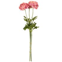 Artículo Ranúnculos artificiales como ramo para una decoración elegante y de bajo mantenimiento, 51 cm, 3 piezas