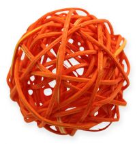 Bolas de mimbre 4,5cm naranja albaricoque 30p