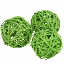 Rattanball verde claro Ø6cm 6pcs