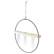 Artículo Tubo de ensayo jarrón decorativo anillo decorativo metal negro 29×4×29cm