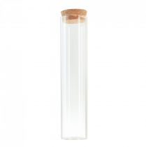 Artículo Jarrón decorativo tubo de ensayo con tapa de corcho Ø4cm H18cm 6 piezas
