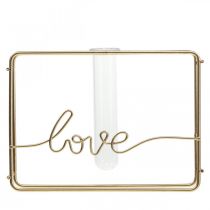 Artículo Soporte para tubos de ensayo tubo de ensayo de metal florero decorativo 11,5 cm