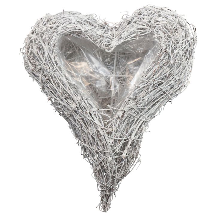 Planta de corazón de vid cuenco para plantas blanco natural 16×19cm×5,5cm