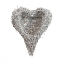 Artículo Planta de corazón de vid cuenco de planta de corazón blanco natural 16×21×8cm