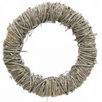 Corona de vid corona de otoño corona de puerta vides blancas lavadas Ø30cm