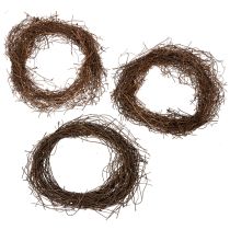 Artículo Corona de vid natural Ø15cm, juego de 10 - Ideal para decoraciones de otoño, Navidad, Pascua y funerales