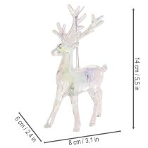 Artículo Adornos de renos acrílicos para árbol de Navidad, 14 cm, 4 unidades