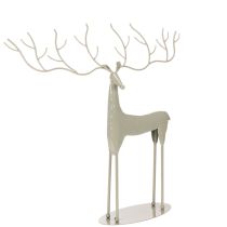 Artículo Escultura decorativa de ciervo con grandes astas, estilo moderno de metal, 48 cm.