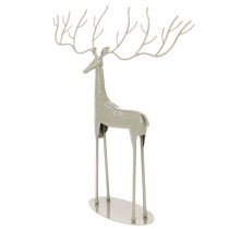 Artículo Escultura decorativa de ciervo con grandes astas, estilo moderno de metal, 48 cm.
