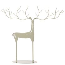 Artículo Escultura decorativa de ciervo con grandes astas, estilo moderno de metal, 48 cm.