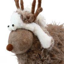 Artículo Decoración de mesa de reno Navidad Figura decorativa navideña 23cm