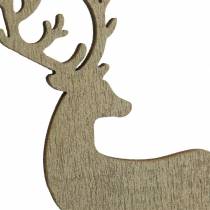 Artículo Tapón decorativo ciervo dorado, marrón, verde surtido 8cm 18uds