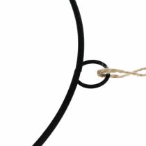 Artículo Anillo decorativo para colgar negro Ø35cm 4pcs
