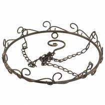 Artículo Anillo decorativo con gancho para colgar Marrón óxido Ø20,5cm