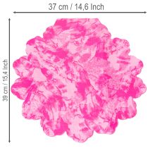 Artículo Brazalete redondo de flores de 38 cm, color rosa, ideal para ramos.