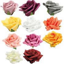 Artículo Rosa de foam Ø10cm diferentes colores 8uds