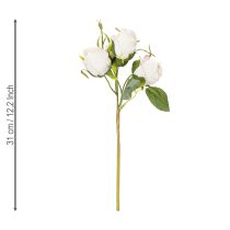 Artículo Ramo de flores artificiales de rosas para decoración de mesa con estilo, 31 cm, 3 piezas