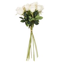 Artículo Rosas artificiales de tallo largo para jarrón, 62 cm, 12 unidades.