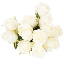 Artículo Rosas artificiales de tallo largo para jarrón, 62 cm, 12 unidades.