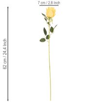 Artículo Rosa artificial de tallo largo, flor artificial, 62 cm, 12 unidades