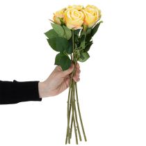 Artículo Arreglo floral de ramo de rosas para una elegante decoración en el salón 44cm 6 piezas