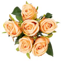Artículo Ramo de rosas artificiales de aspecto realista, de larga duración, para decoración de bodas, 44 cm, 6 piezas