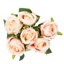 Artículo Ramo de rosas artificiales para una elegante decoración del hogar y ocasiones festivas, 44 cm, 6 piezas