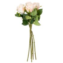 Artículo Ramo de rosas artificiales para una elegante decoración del hogar y ocasiones festivas, 44 cm, 6 piezas