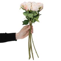 Artículo Ramo de rosas artificiales para una elegante decoración del hogar y ocasiones festivas, 44 cm, 6 piezas