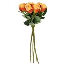 Artículo Arreglo de rosas artificiales, un elemento destacado atemporal en cualquier interior para una decoración de buen gusto, 44 cm, 6 piezas