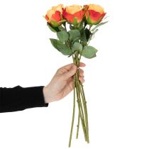 Artículo Arreglo de rosas artificiales, un elemento destacado atemporal en cualquier interior para una decoración de buen gusto, 44 cm, 6 piezas