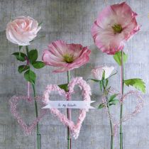 Artículo Rosa artificial para decorar espacios y bodas, 92cm