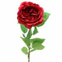 Artículo Rosa flor artificial roja 72cm