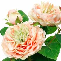 Artículo Rosa decorativa en maceta, románticas flores de seda, peonía rosa