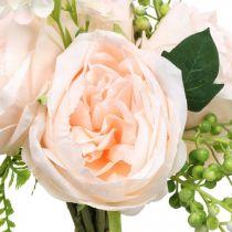Artículo Ramo de Rosas Artificiales, Ramo de Flores de Seda, Ramo de Rosas, Ramo de Rosas Artificiales Rosa L28cm