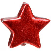 Artículo Estrellas navideñas pintadas de rojo Ø2,5cm – 2ª opción – 96 piezas