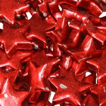 Artículo Estrellas navideñas pintadas de rojo Ø2,5cm – 2ª opción – 96 piezas