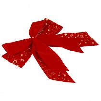 Lazo rojo estrella navideña arco decorativo exterior 21cm
