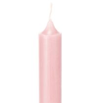 Artículo Velas rústicas cónicas de color rosa sólido, 350/28 mm, 4 unidades