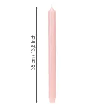 Artículo Velas rústicas cónicas de color rosa sólido, 350/28 mm, 4 unidades