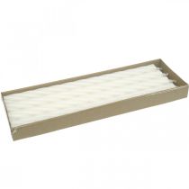 Artículo Velas rústicas, velas de palo, unicolor blanco, 350/28 mm, 4 piezas