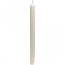 Artículo Velas rústicas, velas de palo, unicolor blanco, 350/28 mm, 4 piezas