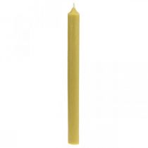 Velas rusticas Candelabros altos color amarillo 350/28mm 4uds