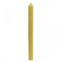 Artículo Velas rusticas Candelabros altos color amarillo 350/28mm 4uds