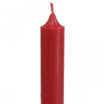 Velas rusticas Candelabros altos color rojo 350/28mm 4uds