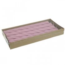 Artículo Velas rústicas velas de palo teñidas de rosa 250/28mm 4 piezas