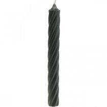 Artículo Velas rústicas, velas de palo, unicolor negro, 250/28 mm, 4 piezas