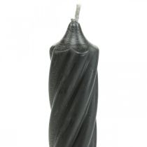 Artículo Velas rústicas, velas de palo, unicolor negro, 250/28 mm, 4 piezas